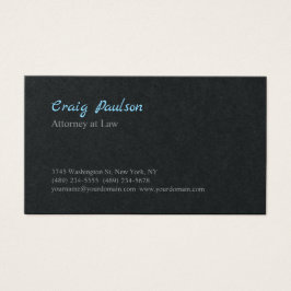 Tarjeta especial de perfil en negro para abogados