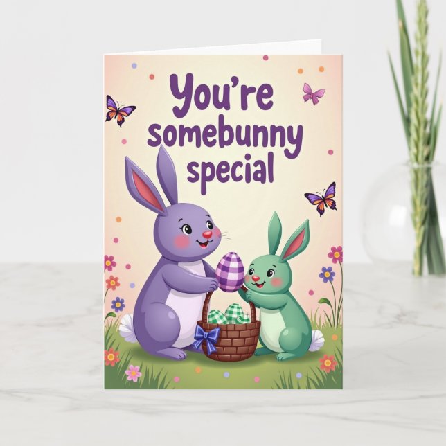 Tarjeta especial de primavera para algún conejo (Anverso)