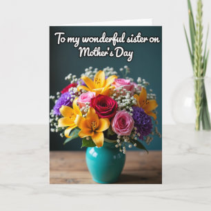 Tarjeta especial del Día de la Madre para hermanas