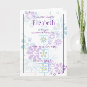 Tarjeta especial del personalizable de la hija