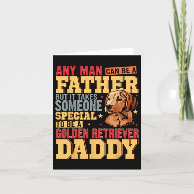 Tarjeta Especial Golden Retriever Daddy Fathers Day Dog Lo (Anverso)