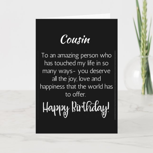 TARJETA ESPECIAL PARA EL CUMPLEAÑOS DE LA PRIMA "E (Anverso)