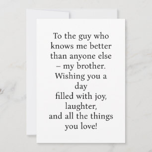 TARJETA ESPECIAL PARA EL CUMPLEAÑOS DEL HERMANO ES