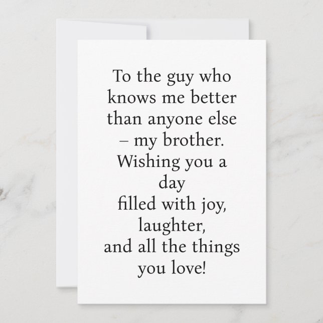 TARJETA ESPECIAL PARA EL CUMPLEAÑOS DEL HERMANO ES (Anverso)