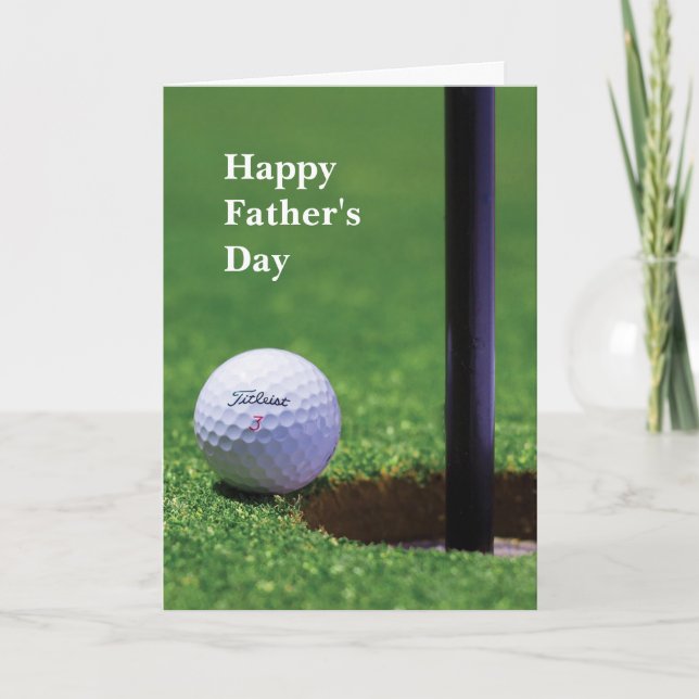 Tarjeta Especial para el Día del Padre Golfista (Anverso)