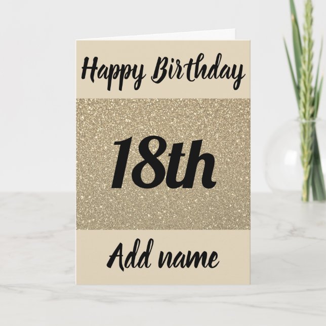 Tarjeta especial personalizada de 18 años (Anverso)
