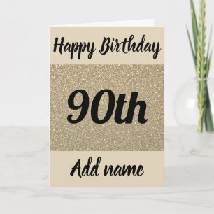 Tarjeta especial personalizada de cumpleaños 90