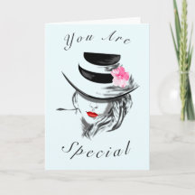 Tarjeta especial 'Tú eres especial' Mujer misterio