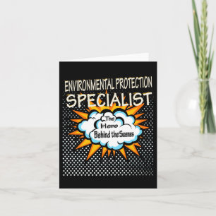 Tarjeta Especialista en Protección Ambiental - Funny Hero 