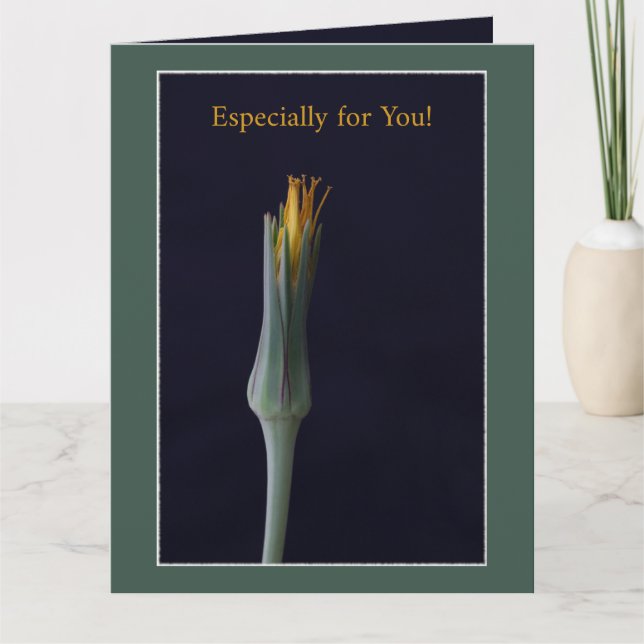 Tarjeta ¡Especialmente para ti! Floral personalizada elega (Anverso)