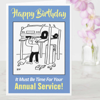 Tarjeta Especialmente para un Mecánico de Autos - Feliz Cu