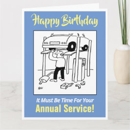 Tarjeta Especialmente para un Mecánico de Autos - Feliz Cu