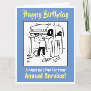 Tarjeta Especialmente para un Mecánico de Autos - Feliz Cu