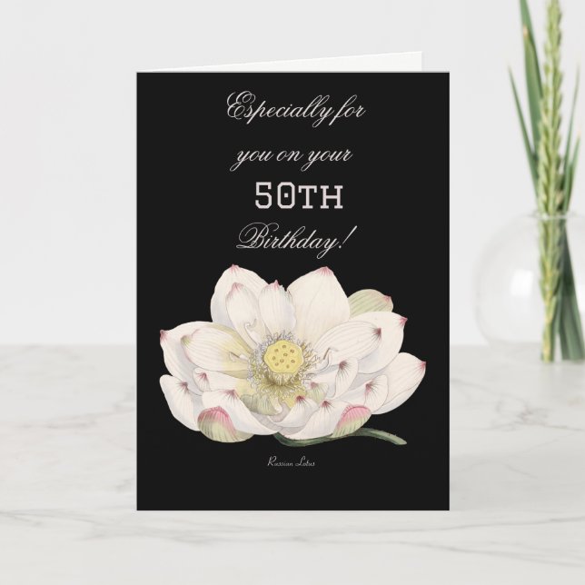 Tarjeta Especialmente Para Usted En Su Cumpleaños 50 (Anverso)