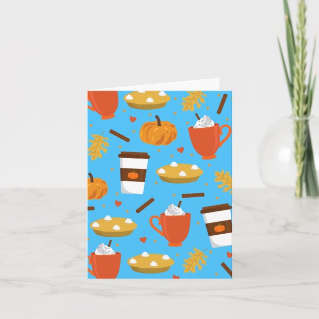 Tarjeta especias de calabaza de amor (Anverso)