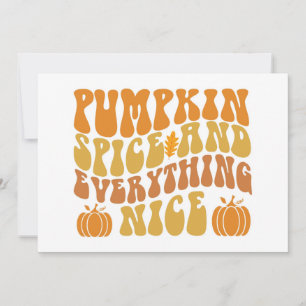 Tarjeta Especias de Calabaza y Todo lo Bueno