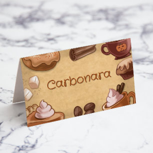 Tarjeta Especias de calabaza y todo lo bueno de la comida
