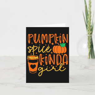 Tarjeta Especie de calabaza Chica Temporada Otoño