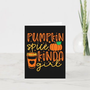 Tarjeta Especie de calabaza Chica Temporada Otoño