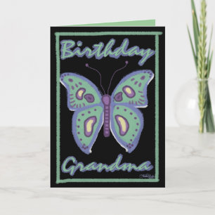 Tarjeta Específico de familia de cumpleaños de mariposa