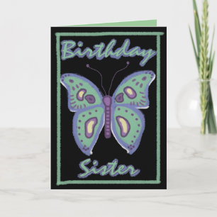 Tarjeta Específico de familia de cumpleaños de mariposa