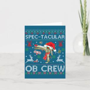 Tarjeta Espectacular Sudadera de Navidad Fea Speculum Crew