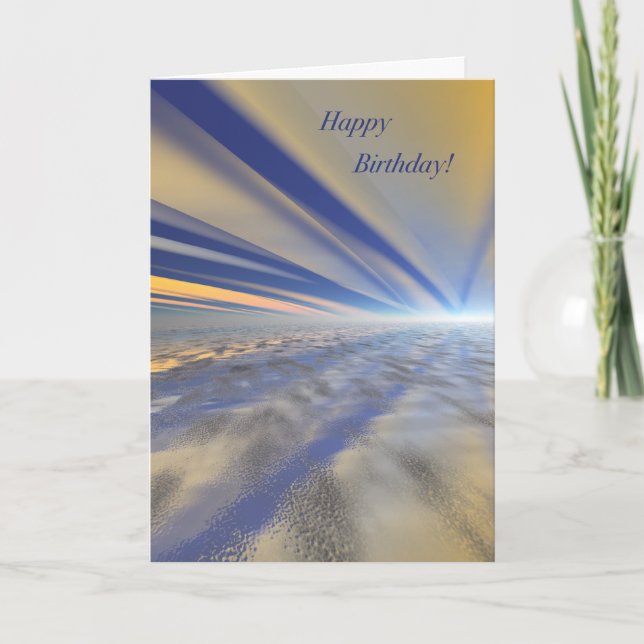 Tarjeta Espectacular Sunrise Art Happy Birday Card (Anverso)