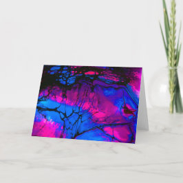 Tarjeta Espectacular Sunset Acyrlic Fluid Art