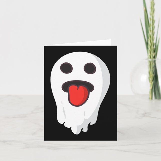 Tarjeta Espectáculo De Cara Fantasma Para Halloween Disfra (Anverso)