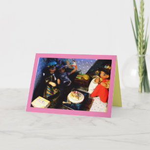 Tarjeta Espectáculo de cumpleaños de tres brujas