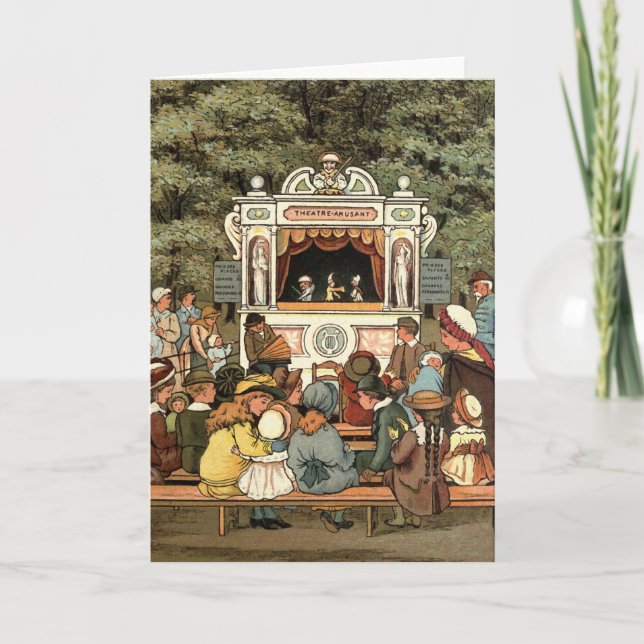 Tarjeta Espectáculo de marionetas de sacador y de Judy " (Anverso)