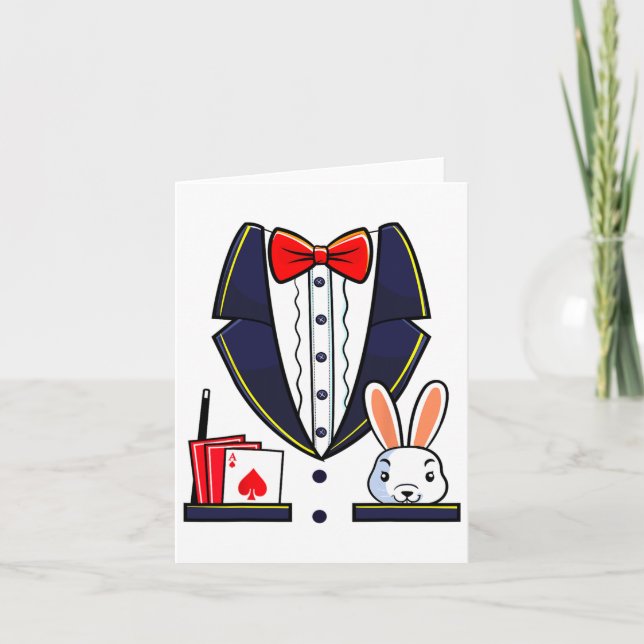 Tarjeta Espectáculo mágico disfraz mágico Halloween Hombre (Anverso)