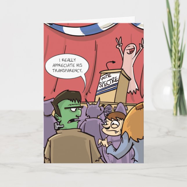 Tarjeta Espectador de voto | Halloween político (Anverso)