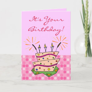 Tarjeta Espectadores de torta caprichoso velas Felices cum
