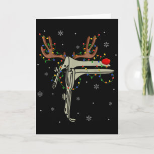 Tarjeta Espejo Reno Luz de Navidad Médico Ob Gyn Enfermera