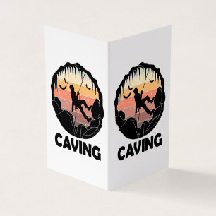 Tarjeta Espeleología de exploración de cuevas