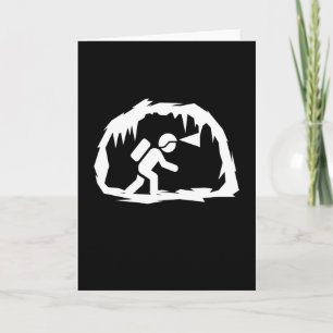 Tarjeta Espeleología de las cuevas de las cuevas