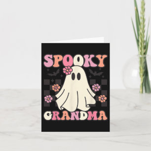 Tarjeta Espeluznante Abuela Halloween Ghost Costume Retro
