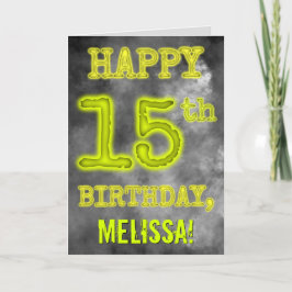 Tarjeta Espeluznante apariencia de Aura brillante "FELIZ C