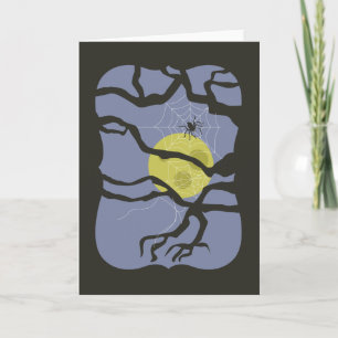 Tarjeta Espeluznante araña de Halloween