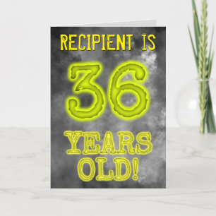 Tarjeta Espeluznante Aspecto de Aura "¡36 AÑOS!" + Nombre