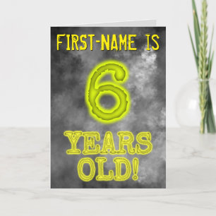 Tarjeta Espeluznante Aspecto de Aura "6 AÑOS DE EDAD!" + N
