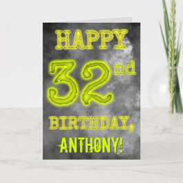 Tarjeta Espeluznante Aura luce "FELIZ 32 cumpleaños"
