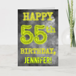 Tarjeta Espeluznante Aura luce "FELIZ 55 cumpleaños"