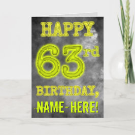 Tarjeta Espeluznante Aura luce "FELIZ 63 cumpleaños"