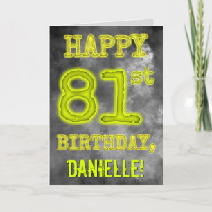 Tarjeta Espeluznante Aura luce "FELIZ 81º CUMPLEAÑOS"