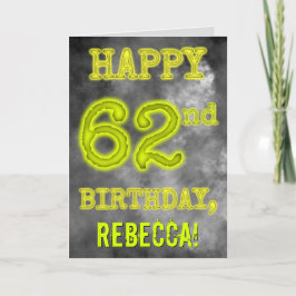 Tarjeta Espeluznante Aura luce "FELIZ CUMPLEAÑOS 62"