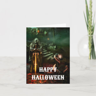 Tarjeta espeluznante de Halloween