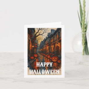 Tarjeta espeluznante de Halloween