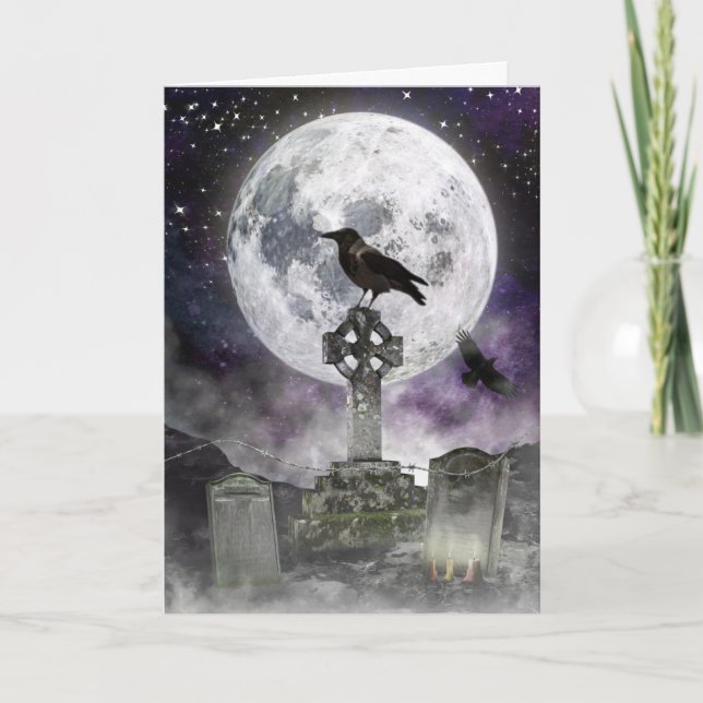 Tarjeta espeluznante de Halloween (Anverso)